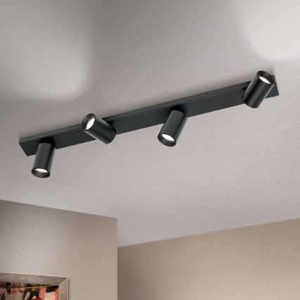 SEAN - Corp de iluminat tip spot, 4 x GU10, 13W, 230V, negru