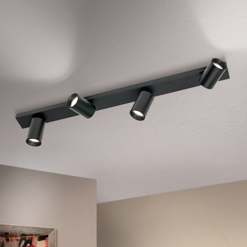 SEAN - Corp de iluminat tip spot, 4 x GU10, 13W, 230V, negru