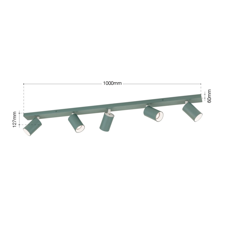 Spot PENN, 5x GU10, 13 W, 230 V, gri