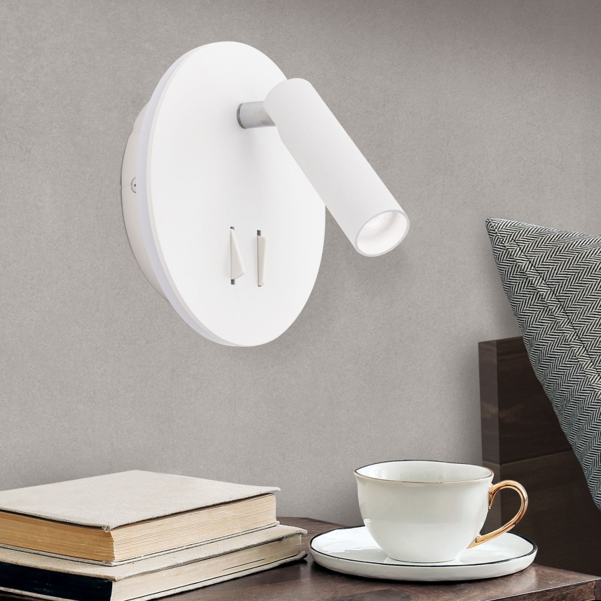 Aplica LED de perete LENNY LED/6W/230V + LED/3W albă