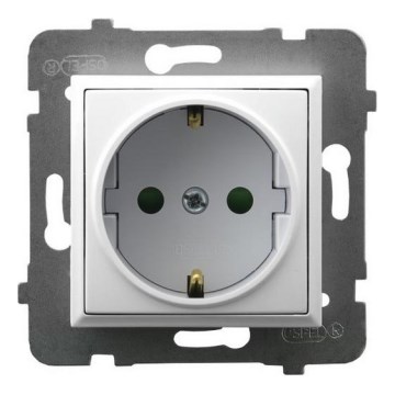 Ospel - Priză casnică fără ramă Schuko 230V ARIA albă
