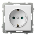 Ospel - Priză casnică Schuko 230V SONATA fără ramă, albă