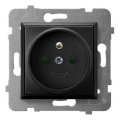 Ospel - Priză de perete fără ramă 230V ARIA neagră