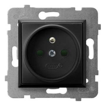 Ospel - Priză de perete fără ramă 230V ARIA neagră