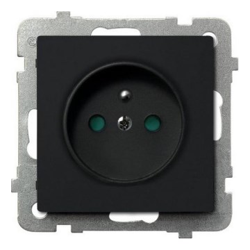Ospel - Priză de uz casnic fără ramă 230V SONATA neagră