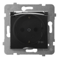 Ospel - Priză exterioară pentru locuință fără ramă SHUKO 230V ARIA IP44 neagră