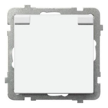 Ospel - Priză exterioară rezidențială fără ramă SHUKO 230V SONATA IP44 albă