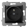 Ospel - Priză rezidențială fără ramă 230V + 1xUSB-A + 1xUSB-C ARIA neagră