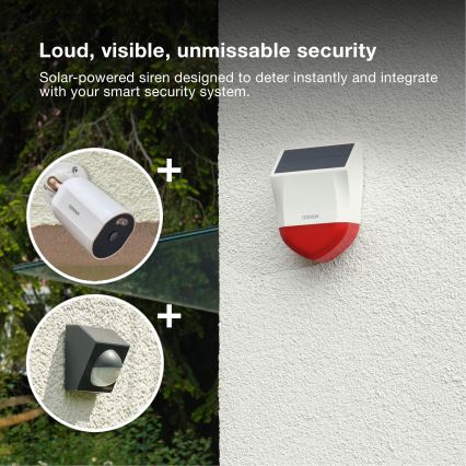 Osram - Alarmă solară de exterior SMART+ 5V IP65 Wi-Fi