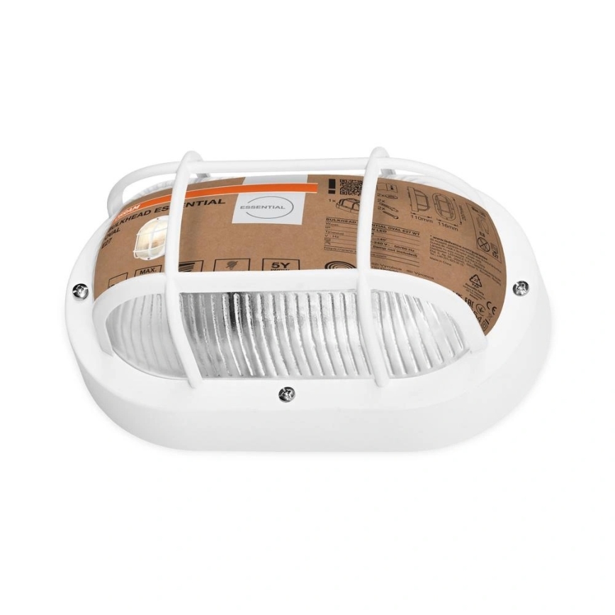 Osram - Aplica de exterior BULKHEAD 1xE27/10W/230V IP54 albă