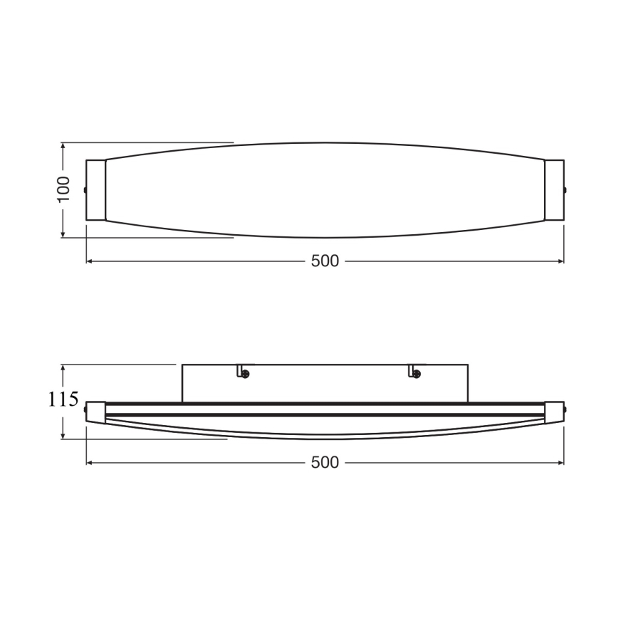 Osram - Aplică de perete LED DECOR FLAT LED/13W/230V gri