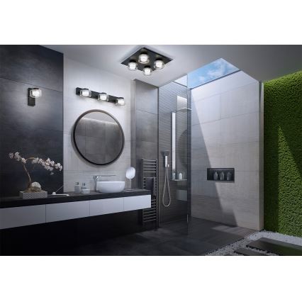 Osram - Aplică LED de perete pentru baie ORBIS FLAME 3xLED/5,5W/230V 3000/4000K IP44 neagră