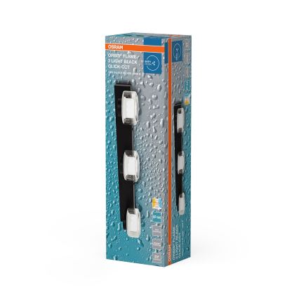 Osram - Aplică LED de perete pentru baie ORBIS FLAME 3xLED/5,5W/230V 3000/4000K IP44 neagră