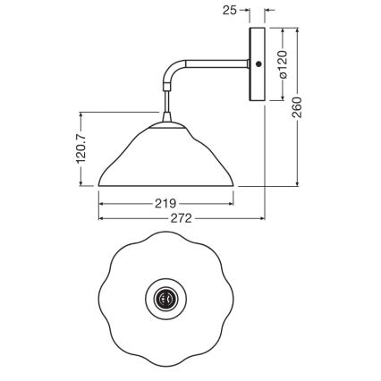 Osram - Aplica de perete LOTUS LEAF 1xE14/5,5W/230V
