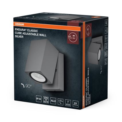 Osram - Aplica de perete pentru exterior ENDURA CLASSIC 1xGU10/35W/230V IP44 gri