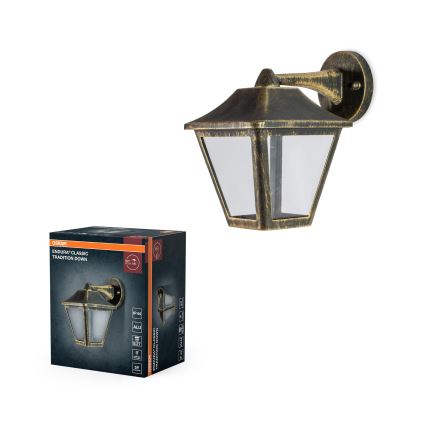 Osram - Aplica de exterior TRADITION DOWN 1xE27/60W/230V IP44 patină/auriu