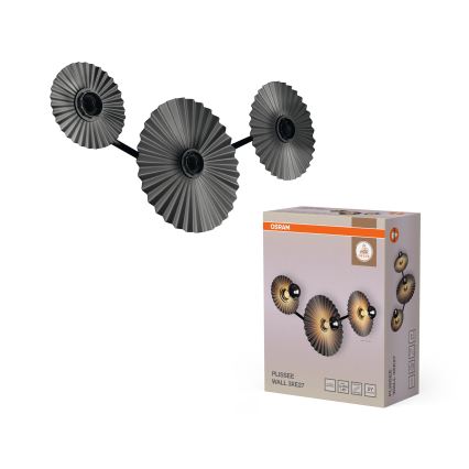 Osram - Aplica de perete PLISSEE 3xE27/15W/230V antracit