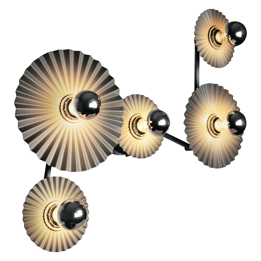 Osram - Aplică de perete PLISSEE 5xE27/15W/230V antracit