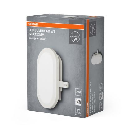 Osram - Aplica LED de exterior BULKHEAD LED/6W/230V IP54 albă