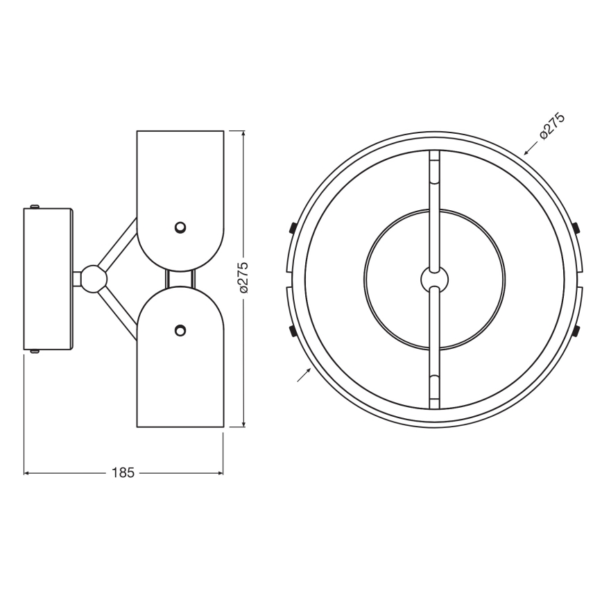 Osram - Aplica LED de perete DECOR CURVE, 20W/230V, gri