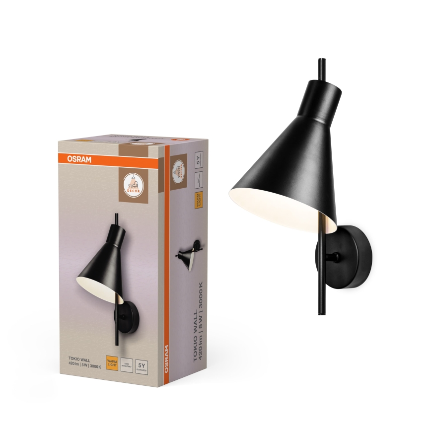 Osram - Aplică LED de perete DECOR TOKIO LED/5W/230V neagră