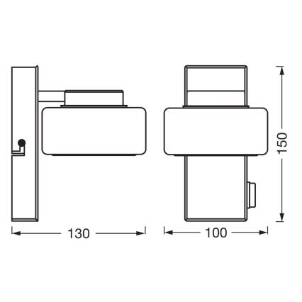 Osram - Aplica LED de baie ORBIS FLAME LED/5,5W/230V 3000/4000K IP44 crom lucios