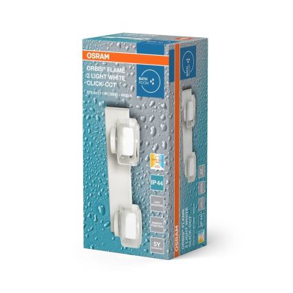 Osram - Aplică de perete LED pentru baie ORBIS FLAME, 2xLED/5,5W/230V, IP44, alb