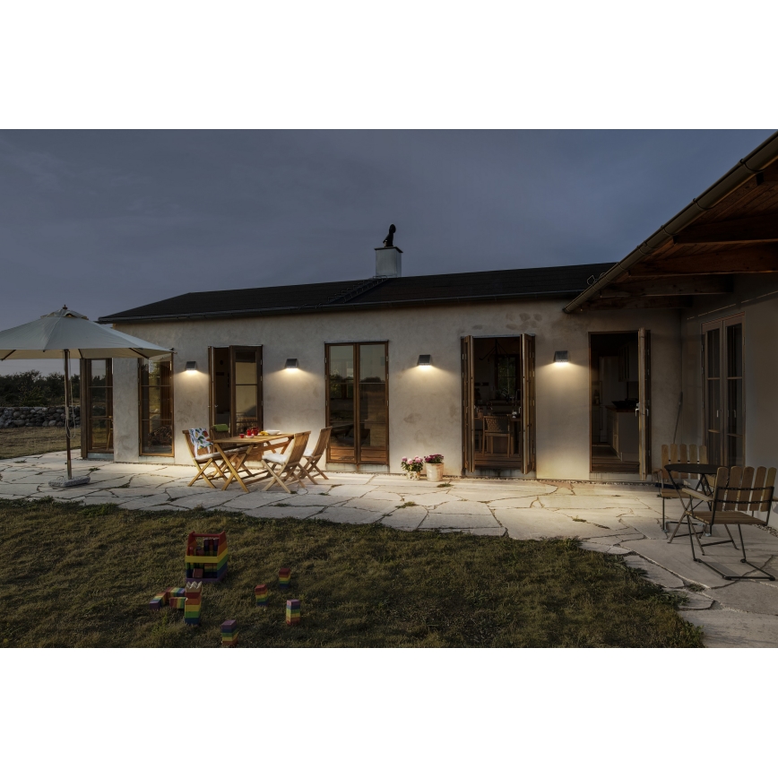 Osram - Lampă solară de perete LED cu senzor ENDURA STYLE LED/10,2W/4,2V 2000 mAh IP54 antracit
