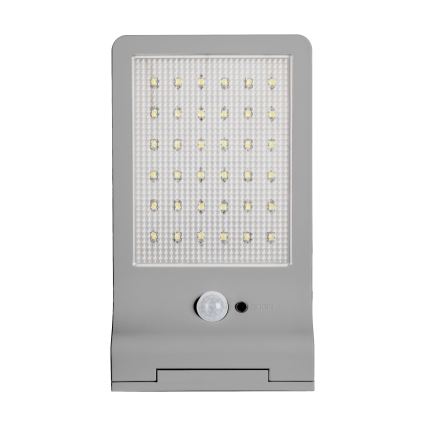 Osram - Aplica solară de perete cu senzor DOORLED, LED/3W/3,3V, 2000 mAh, IP44, argintie