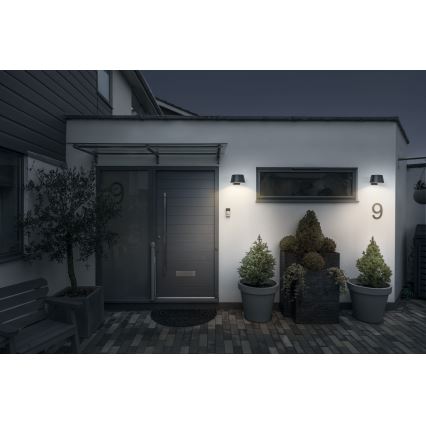 Osram - Aplică LED solară de perete cu senzor ENDURA STYLE LED/10,1W/4,2V 2000 mAh IP54 antracit