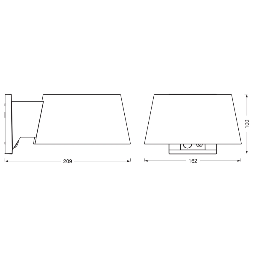 Osram - Aplică LED solară de perete cu senzor ENDURA STYLE LED/10,1W/4,2V 2000 mAh IP54 antracit