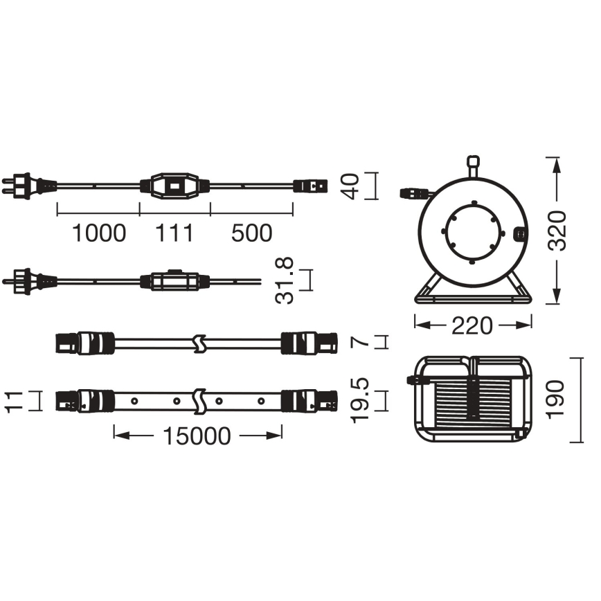 Osram - Bandă LED de exterior FLEX 15m LED/110W/230V IP65