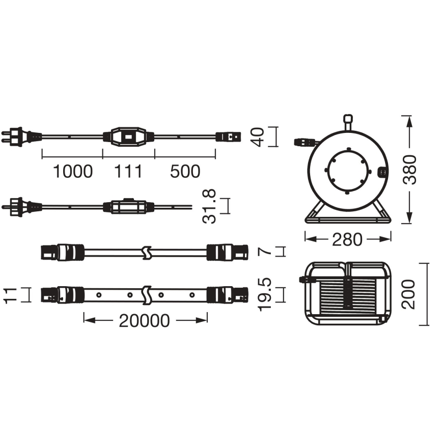 Osram - Bandă LED de exterior FLEX 20m LED/142W/230V IP65