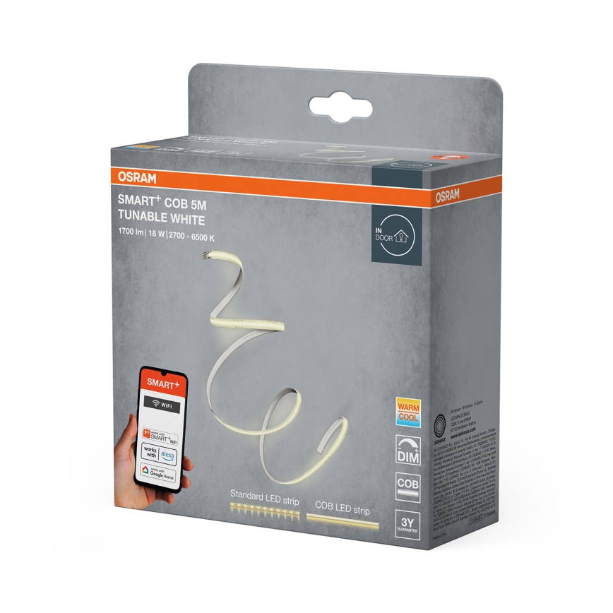 Osram - Bandă LED dimerizabilă SMART+ COB 5m LED/18W/230V 2700-6500K Wi-Fi