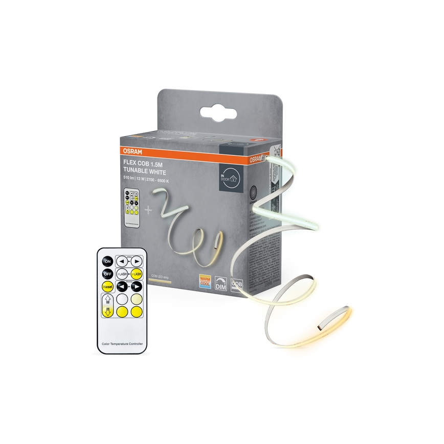Osram - Bandă LED dimabilă FLEX COB 1,5m LED/13W/230V 2700-6500K + telecomandă