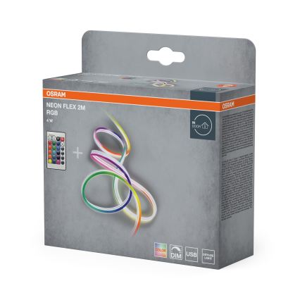 Osram - bandă LED RGBW dimabilă NEON FLEX 2m LED/4W/5V + telecomandă