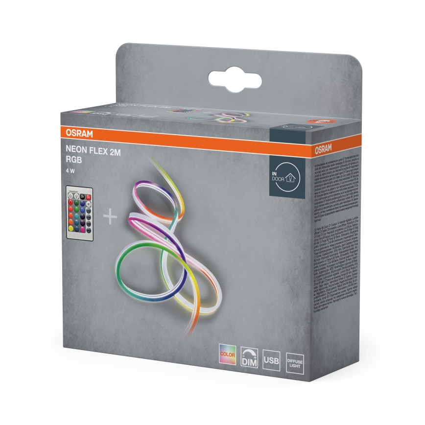 Osram - bandă LED RGBW dimabilă NEON FLEX 2m LED/4W/5V + telecomandă