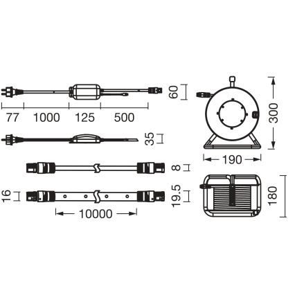 Osram - Bandă LED RGB reglabilă pentru exterior FLEX 10m LED/70W/230V IP65 + telecomandă