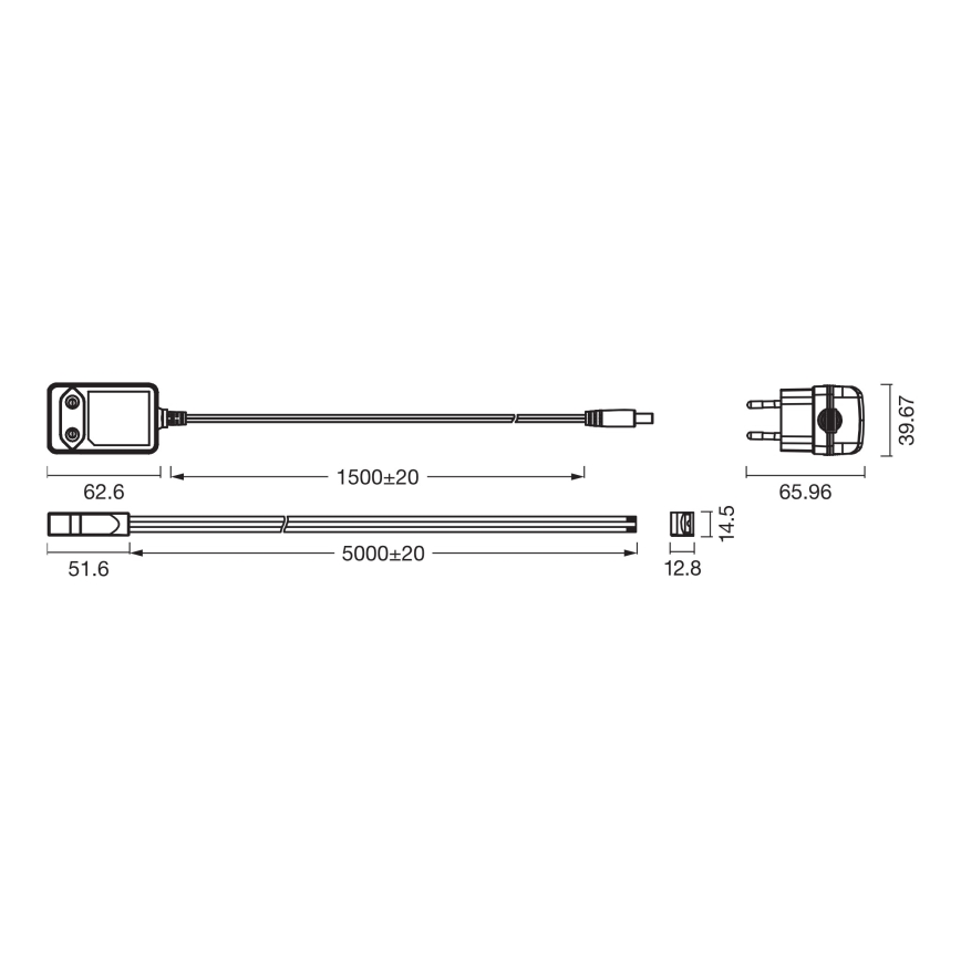 Osram - Bandă LED RGBW reglabilă FLEX COB 5m LED/24W/230V 2700-6500K + telecomandă