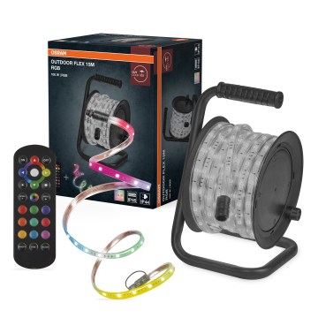 Osram - Bandă LED RGB reglabilă pentru exterior FLEX 15 m LED/100W/230V IP65 + telecomandă