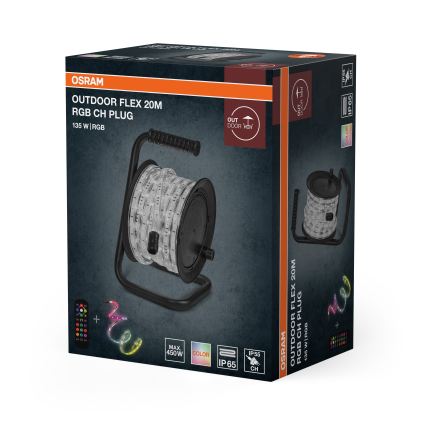 Osram - bandă LED RGB reglabilă pentru exterior FLEX 20m LED/135W/230V IP65 + telecomandă
