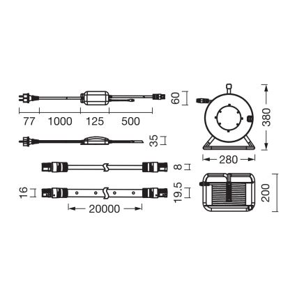 Osram - bandă LED RGB reglabilă pentru exterior FLEX 20m LED/135W/230V IP65 + telecomandă
