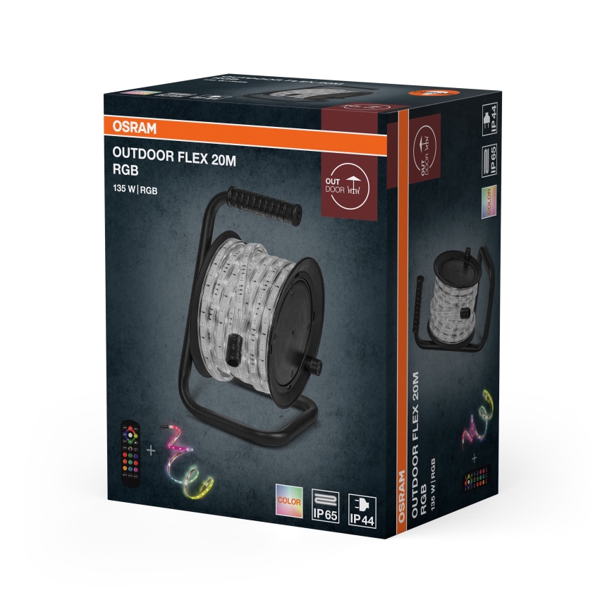 Osram - bandă LED RGB reglabilă pentru exterior FLEX 20m LED/135W/230V IP65 + telecomandă