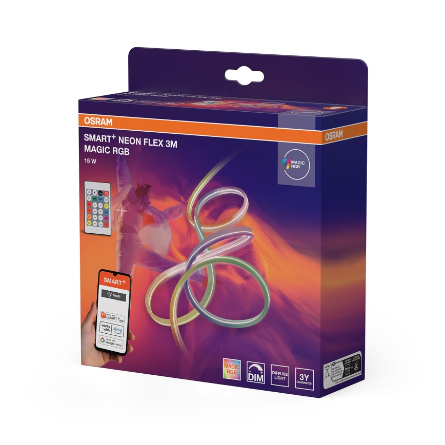 Osram - Bandă LED RGB reglabilă pentru exterior SMART+ MAGIC 3m LED/15W/230V IP44 Wi-Fi+ telecomandă