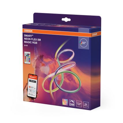 Osram - Bandă LED RGB reglabilă pentru exterior SMART+ MAGIC 5m LED/24W/230V IP44 Wi-Fi+ telecomandă