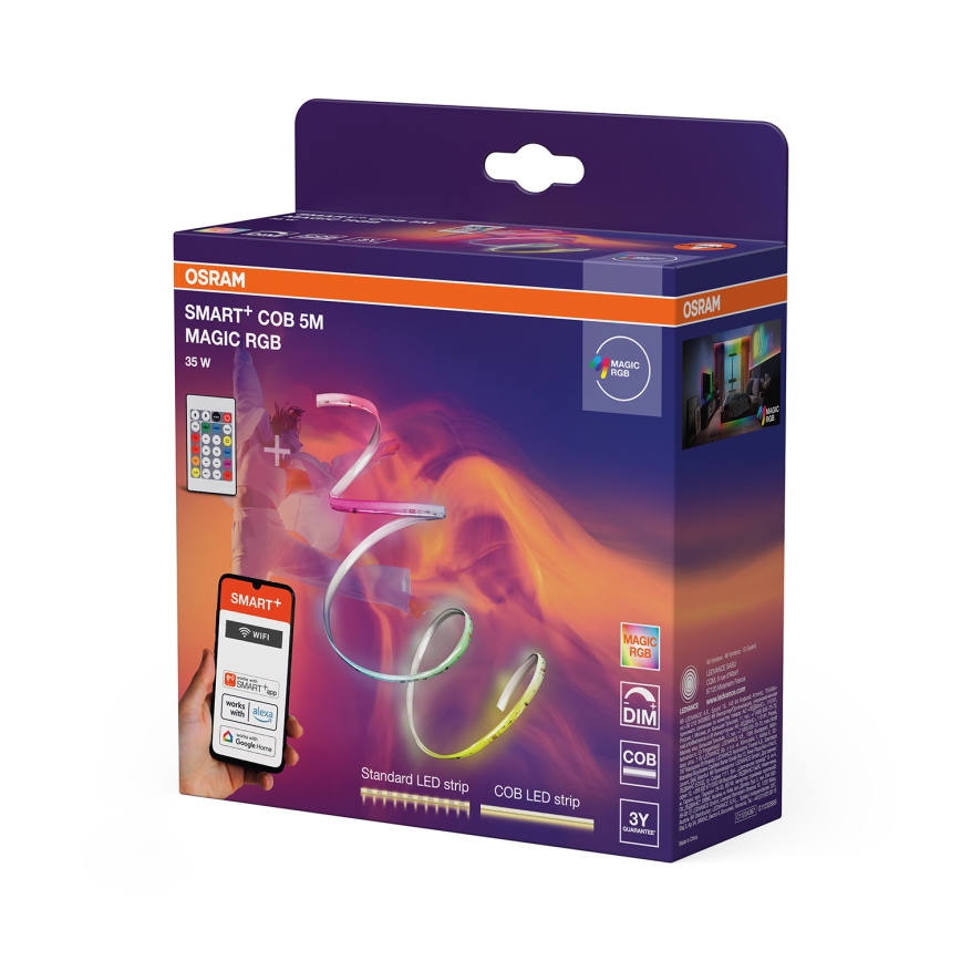 Osram - Bandă LED RGB reglabilă SMART+ MAGIC 5m LED/35W/230V Wi-Fi + telecomandă
