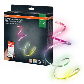 Osram - Bandă LED RGB+TW SMART+ FLEX pentru exterior, reglabilă, 5m LED/11W/230V 2000-6500K IP65