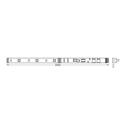 Osram - bandă LED RGBW dimabilă FLEX 3m LED/10W/230V + telecomandă