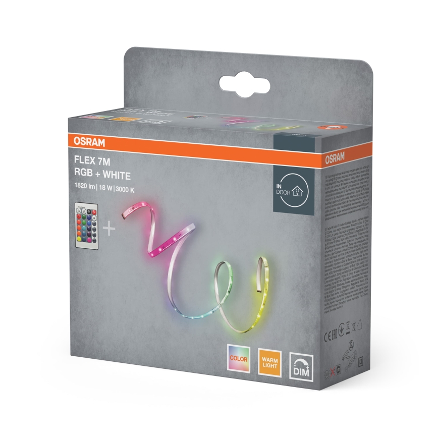 Osram - bandă LED RGBW dimabilă FLEX 7m LED/18W/230V + telecomandă