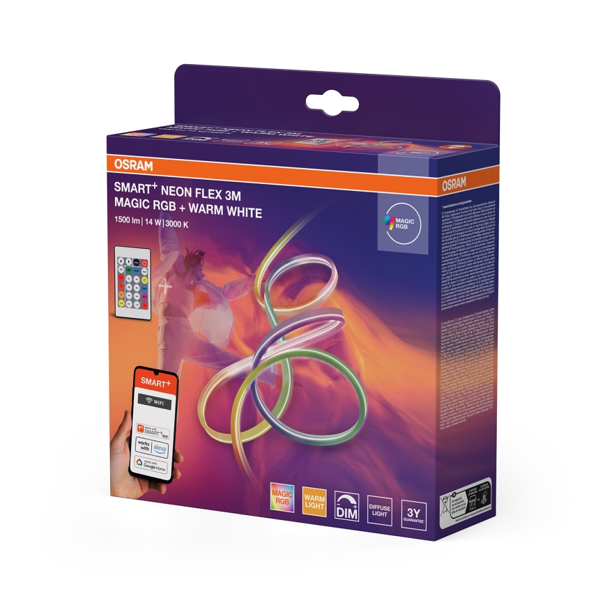 Osram - Bandă LED RGBW reglabilă pentru exterior SMART+ MAGIC 3 m LED/14W/230V IP44 Wi‑Fi + telecomandă
